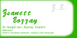 zsanett bozzay business card